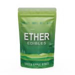 Ether Edibles - THC Gummies Green Apple Rings 180mg